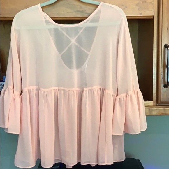 BCBGeneration Chiffon Ruffled Top - Picture 3 of 4